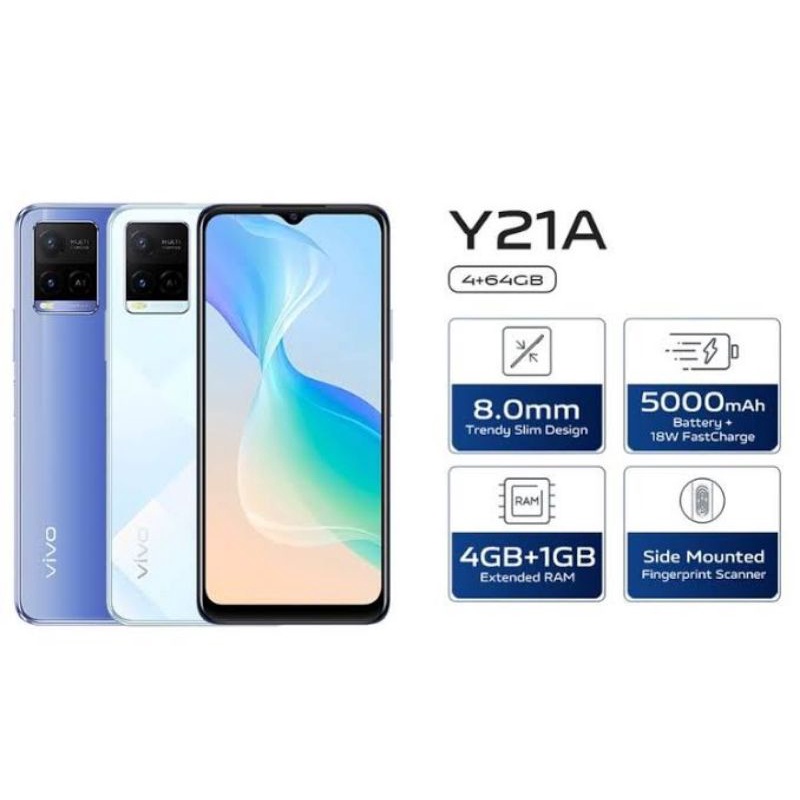 Vivo Y21A 4/64 GB (RAM 4GB+1GB) New Garansi Resmi VIVO | Vivo Y21 A