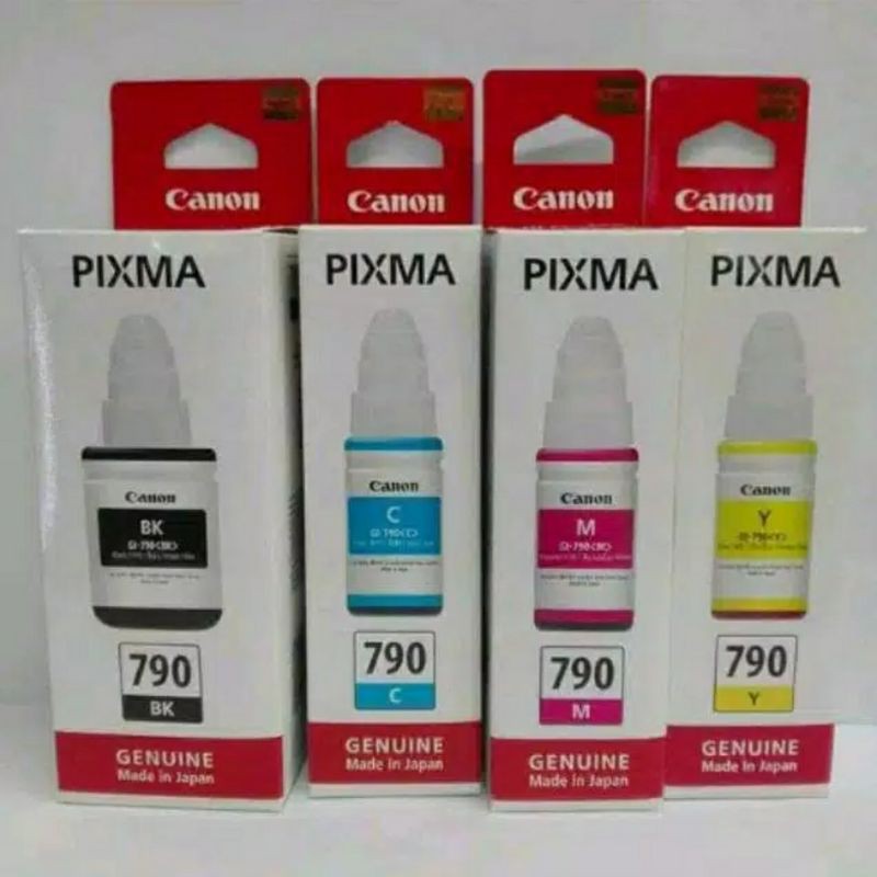 Tinta Canon PIXMA GI-790 Original untuk G1000, G1010 G2000, G2000, G2002, G2012, G3000, G3010, G3012, G4000, G4010