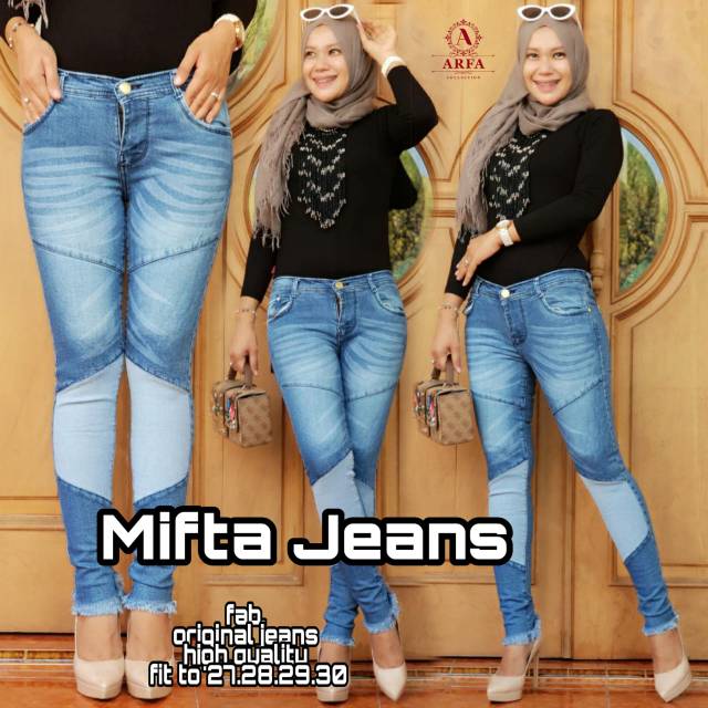  CELANA  JEANS  CEWEK DEWASA BY ARFA SIZE STANDART JUMBO 