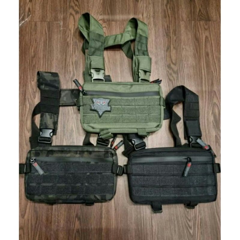 TAS DADA TACTICAL VENOM LORENG HITAM ARMY TERBARU.