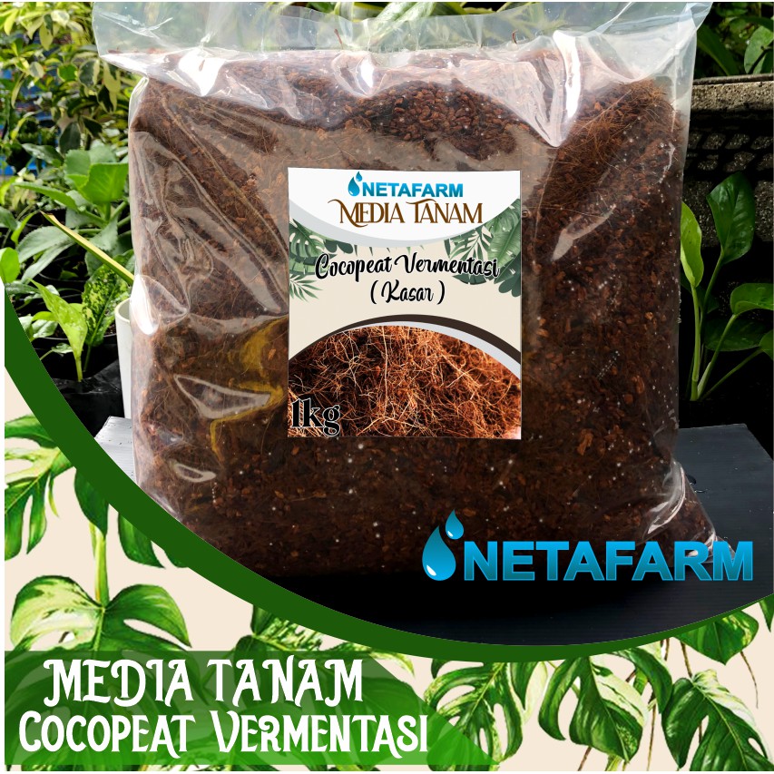 Media Tanam - COCOPEAT FERMENTASI Kasar serat sabuk kelapa - 1 kg