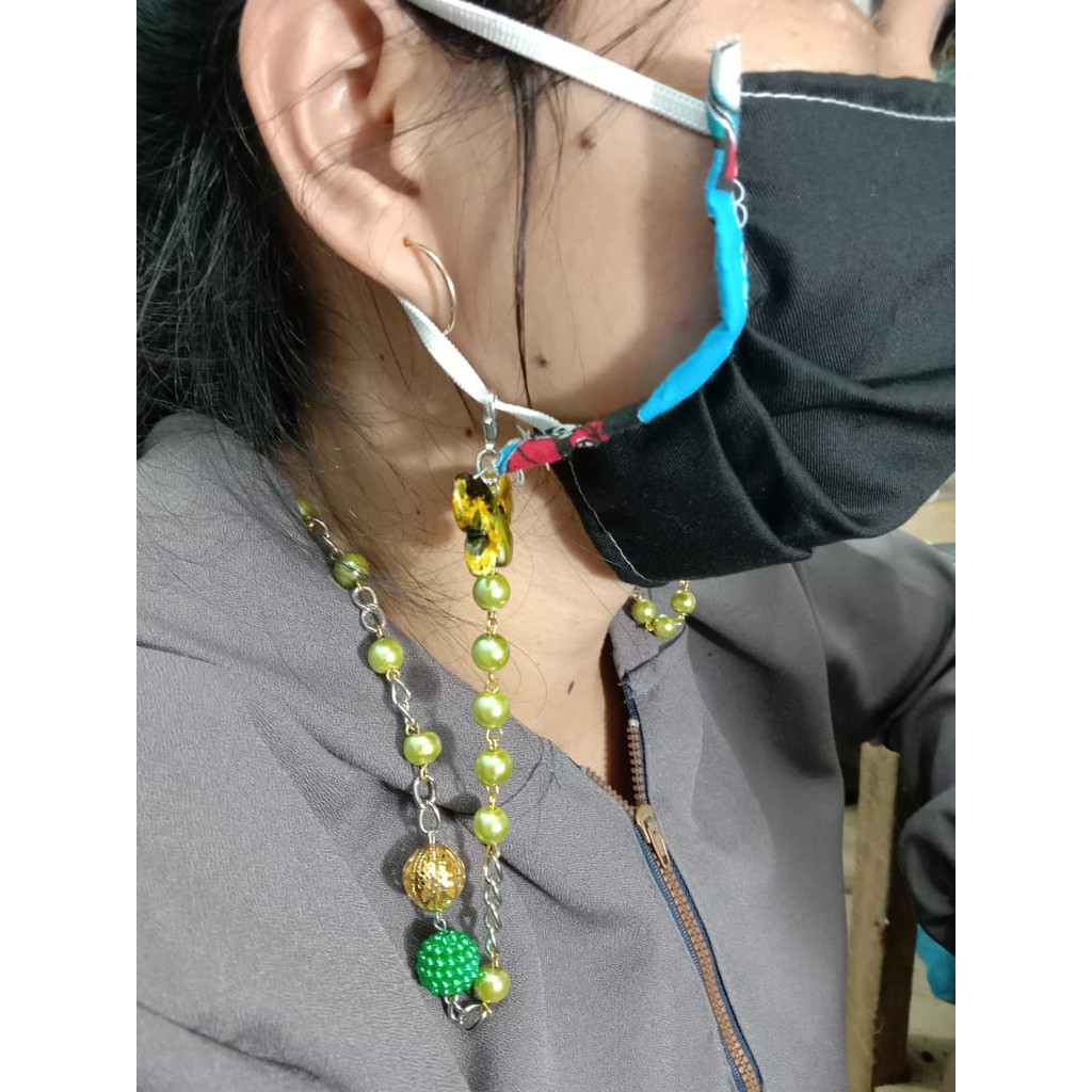 STRAP MASKER MUTIARA MIX/ KALUNG MASKER TALI GANTUNGAN MASKER/STRAP MASK CHAIN