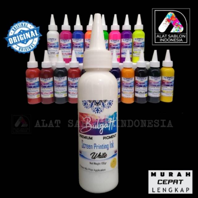 BIANG WARNA SABLON PUTIH PIGMEN WHITE BULGATTI