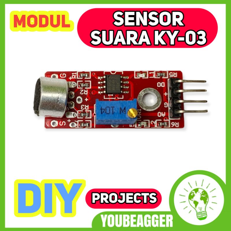 Modul Sensor deteksi suara KY-03 untuk project lampu tepuk dan arduino