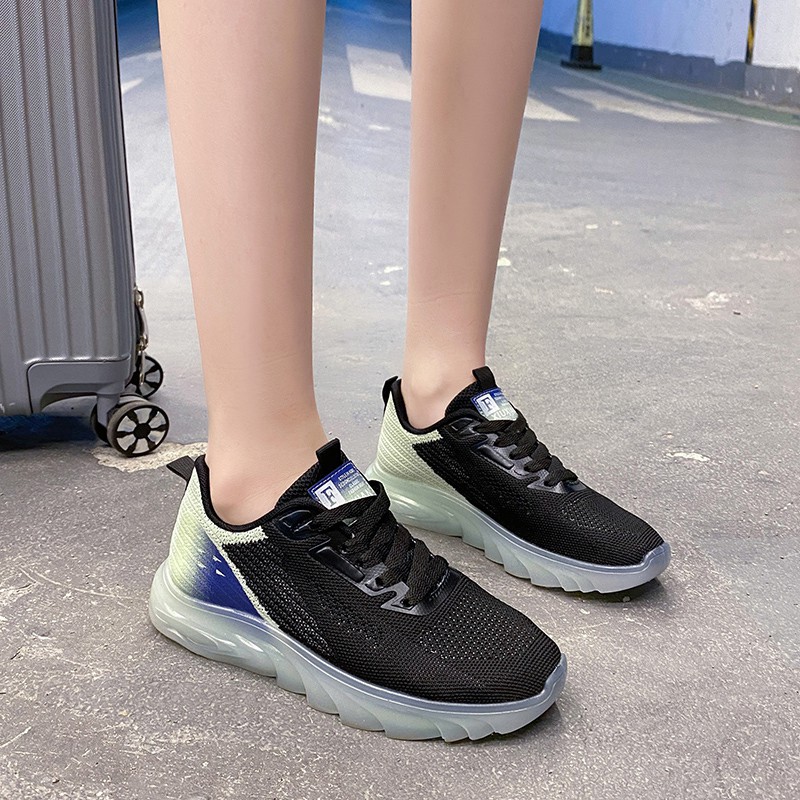 DENDEN.ID Sepatu Sneakers Wanita Reflektif Korea Olahraga DD1020