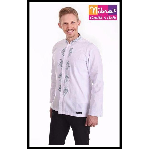 Koko Pria Nibras NK 14 Putih Baju Koko Murah Koko Dewasa