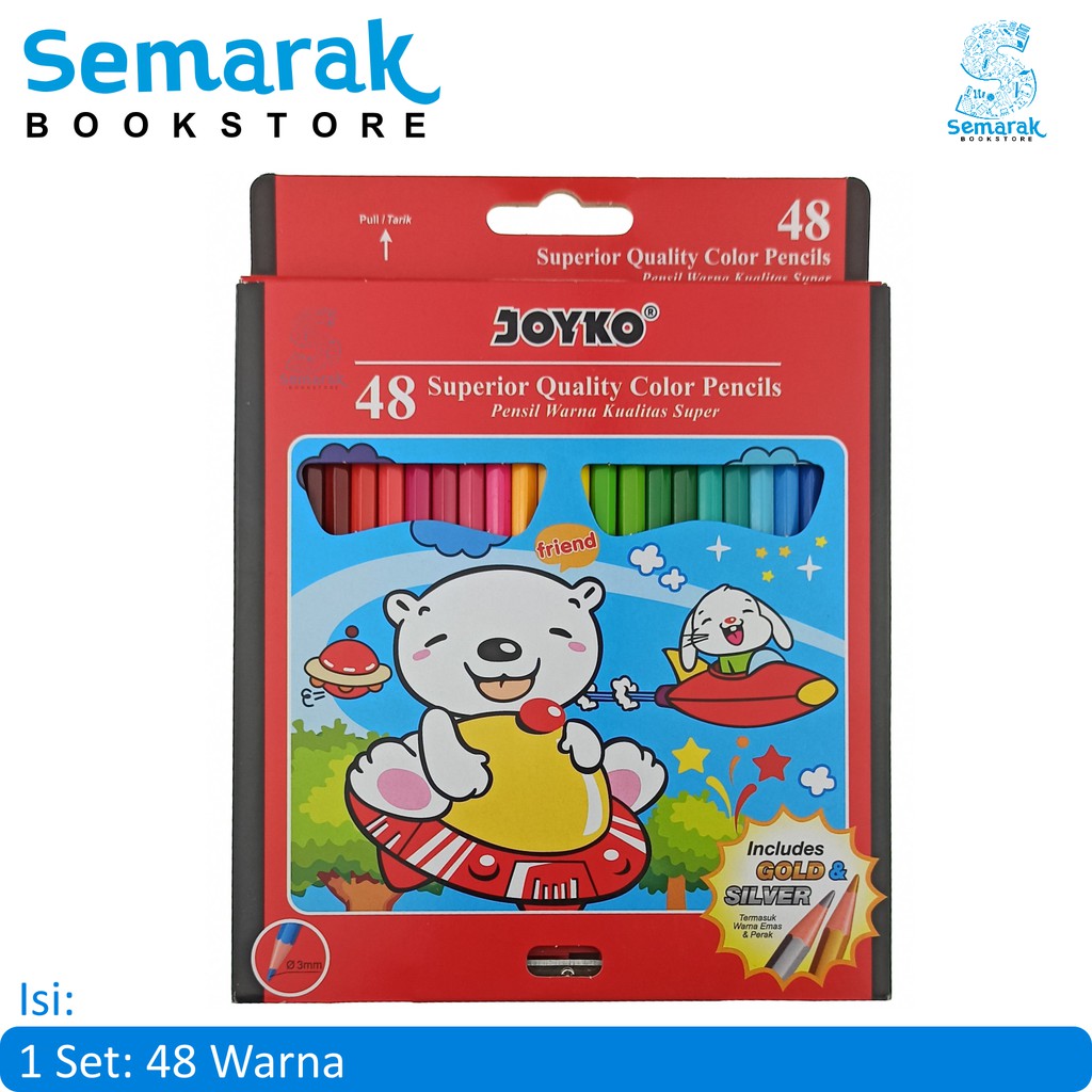 

Pensil Warna Kualitas Super Joyko CP-48PB 48 Warna