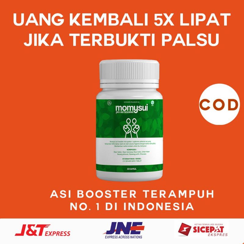 Asi BOOSTER MOMYSUI PELANCAR ASI / 30 Kapsul Kelor Almond Chia Seed Katuk Jintan Hitam