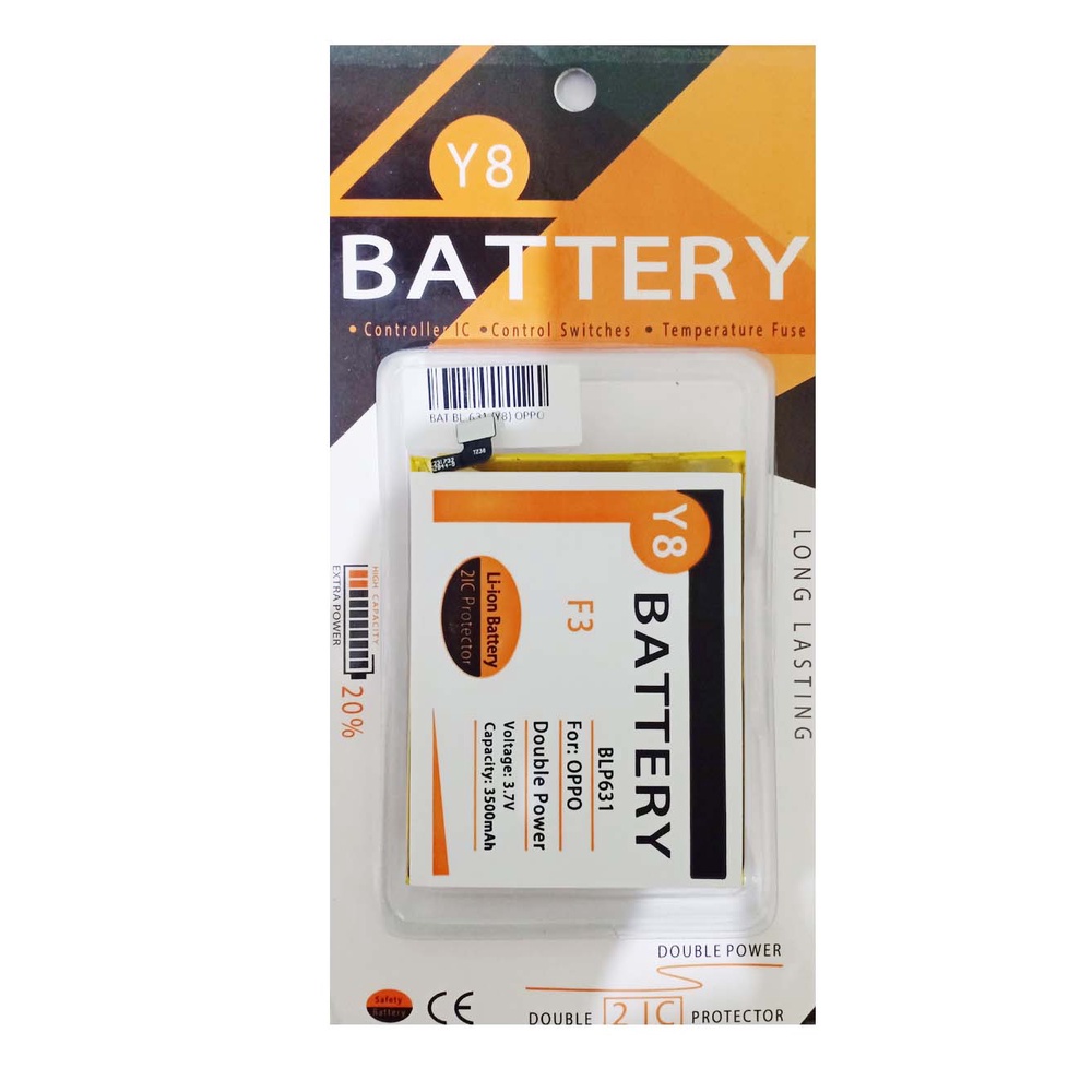 Baterai Handphone Oppo F3 F5 A77 BLP631 Double Power IC Protection - Batre HP Oppo F3 Battery Oppo
