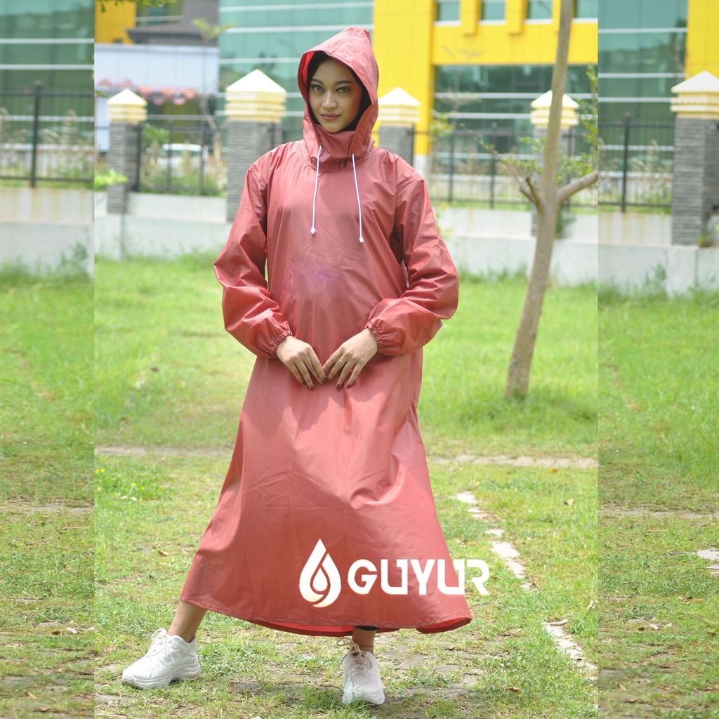 Jas Hujan Model Gamis Bahan Tebal