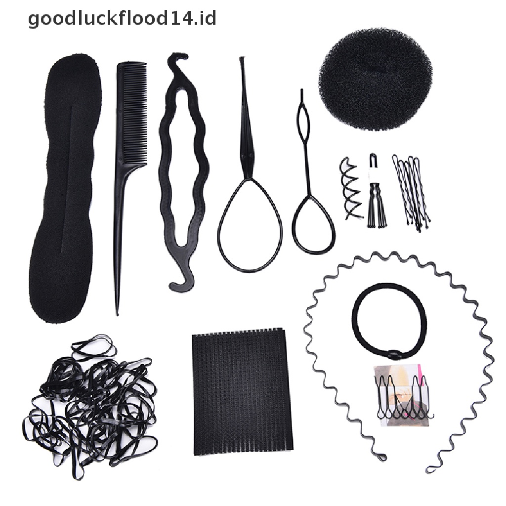 [OOID] 1 Set Hair Styling Accessories Tools Kit Hair Makeup Tool Kits Hair Braid Tool ID