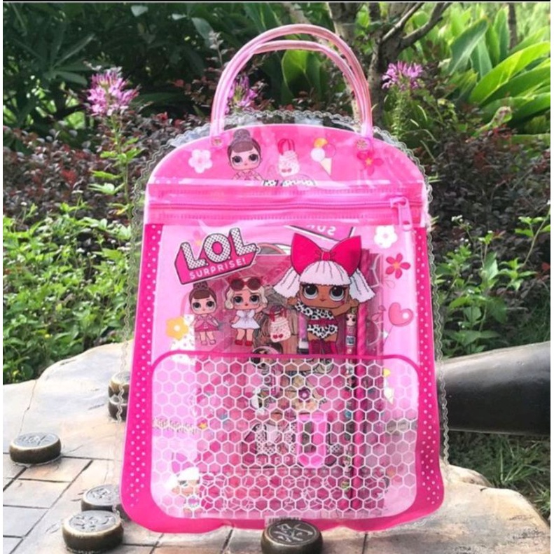 

Stationery Seat 6 in 1 Free Bag / Alat Tulis Anak Sekolah Buku Pulpen Pensil Penghapus