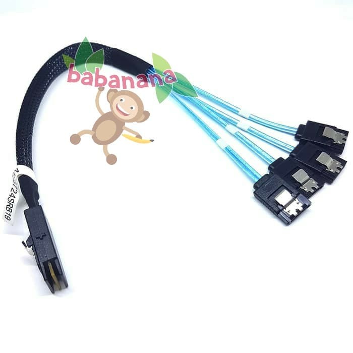 Mini SAS 4i SFF-8087 36-Pin Male to 4 SATA Data Splitter Adapter Cable