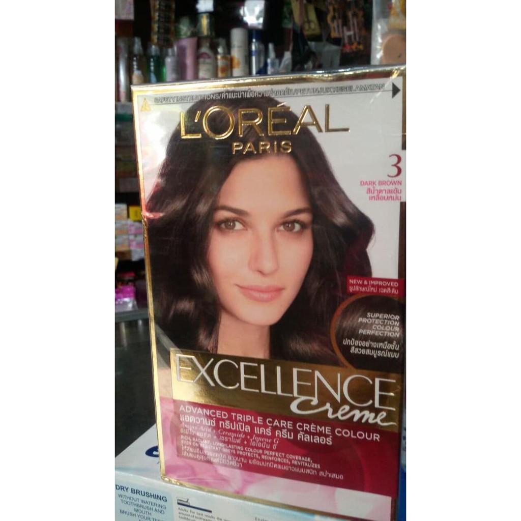 Jual Loreal Paris Excellence Creme Hair Color - No. 3 (Dark Brown) | Shopee  Indonesia