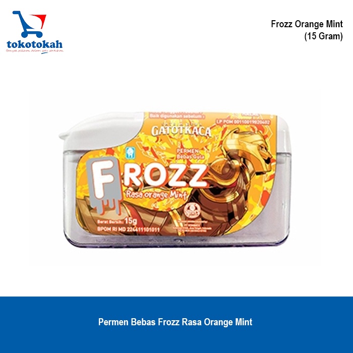 

FROZZ Orange Mint permen dingin menyegarkan bebas gula - 3pcs