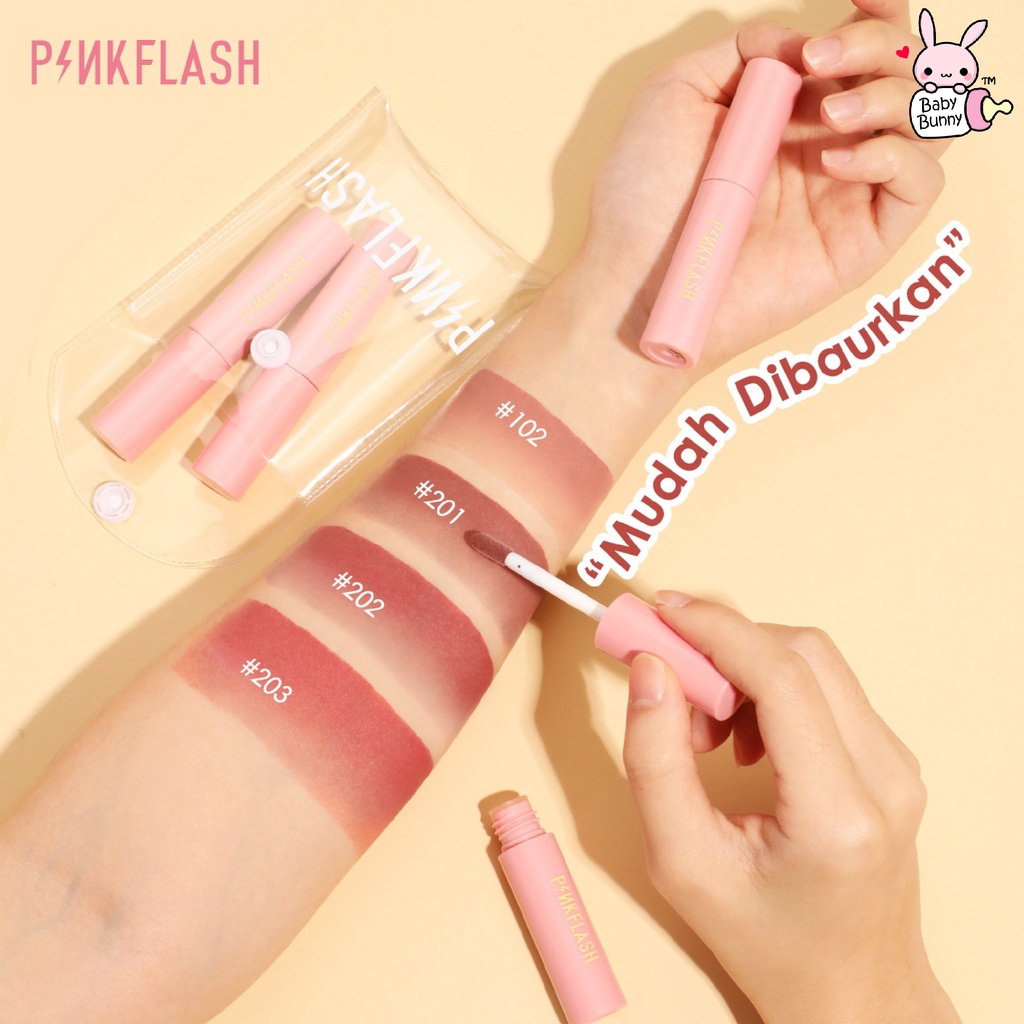 ❤ BELIA ❤ PINKFLASH Lip &amp; Cheek Duo Matte Tint | Pink Flash (✔BPOM) PF-M01