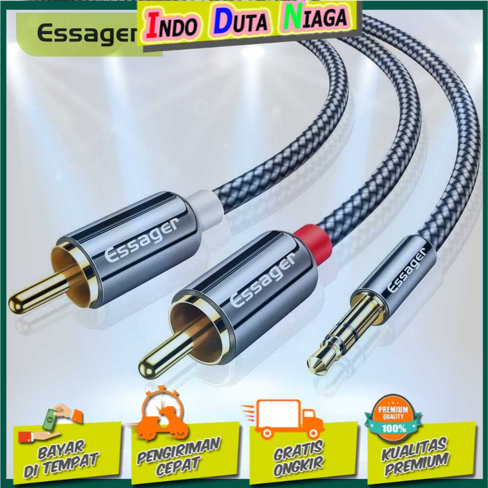 IDN TECH - Essager Kabel Audio HiFi 3.5mm to RCA 2 Meter - AV117