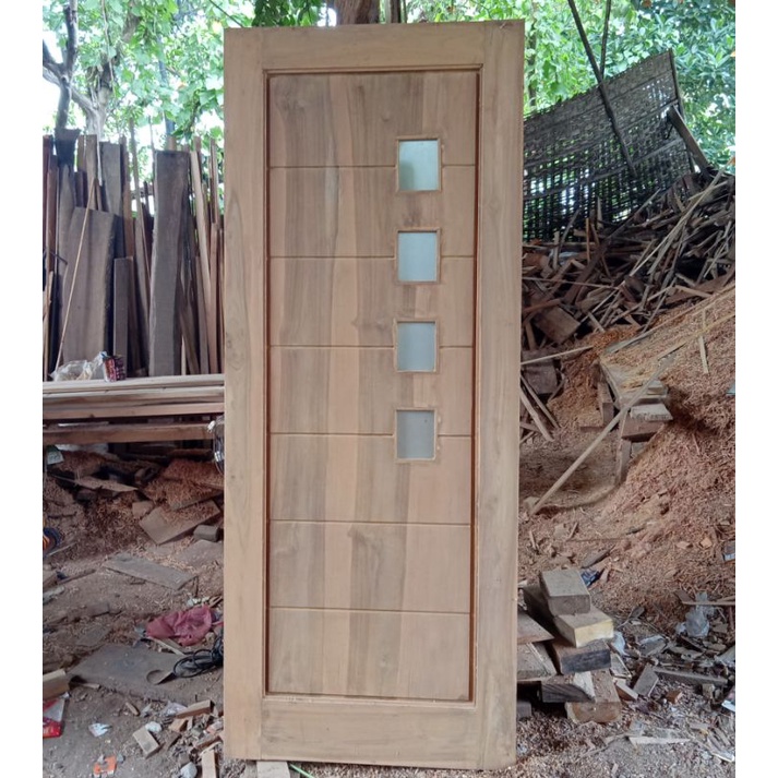 Daun Pintu Minimalis Kayu Jati