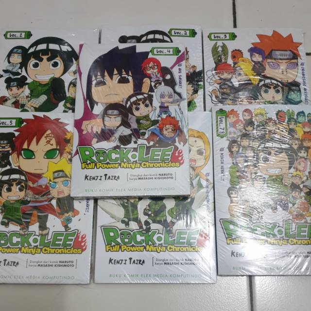 Komik Rock Lee Full Power Ninja Chronicles  vol 1-7 segel tamat ori