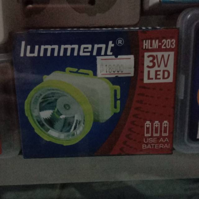 lampu senter kepala lumment 3w