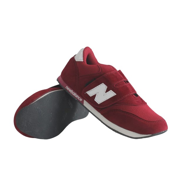 Khumaira_221 Sepatu Sport Anak VELCRO Maroon Usia 1 - 9 Tahun Simple Nyaman Dan Ringan