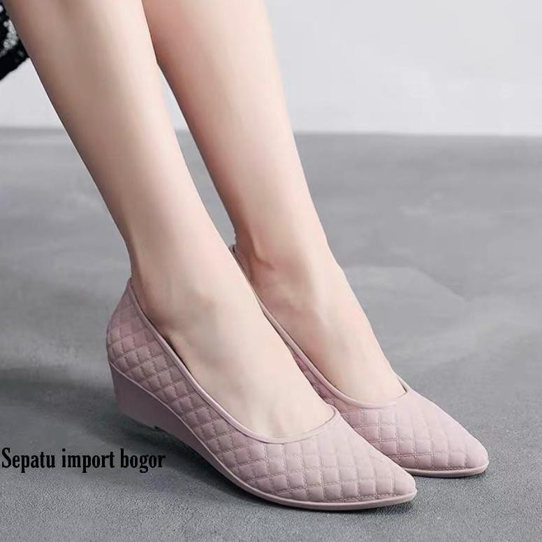 Y99 Sepatu JELLY hak ALINA A915✿ (Terkini)
