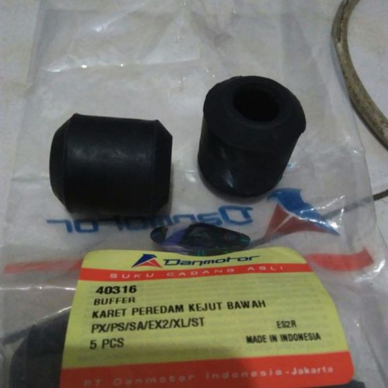 karet shock belakang bawah vespa danmotor