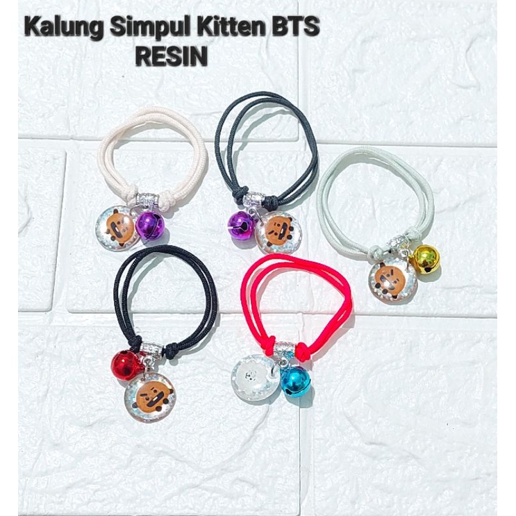 Kalung Kucing Simpul Kitten bandul BTS RESIN lonceng 12mm