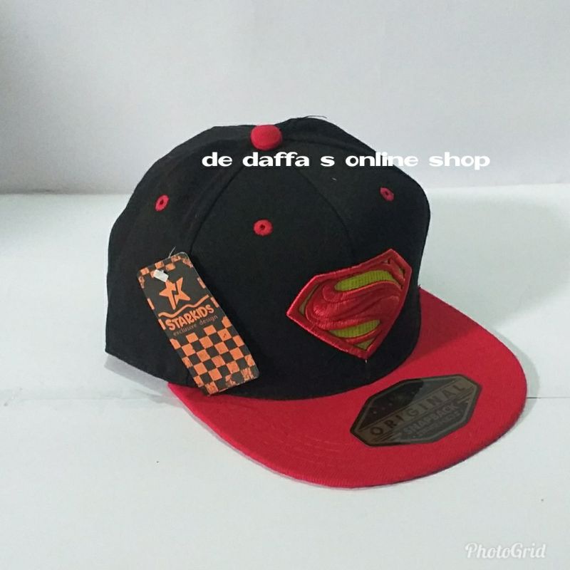 Topi snapback anak bordir  superhero / topi hip hop anak