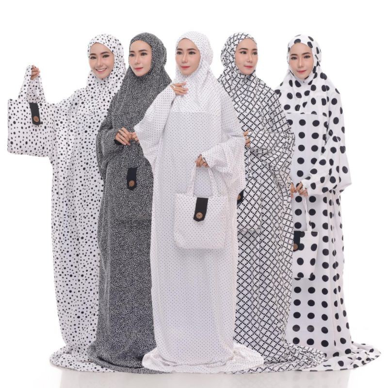 Jual Mukenah Hadramaut Terusan Syar I Hitam Manis 2 Shopee Indonesia