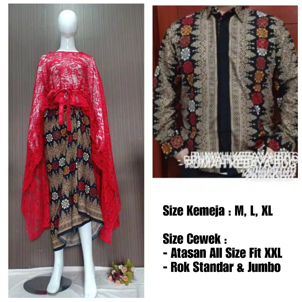 COUPLE LONG CAPE BRUKAT/KEBAYA COUPLE/BAJU KONDANGAN/BAJU BATIK COUPLE RUMAH KEBAYA BANDUNG RUMAH SONGKET BANDUNG