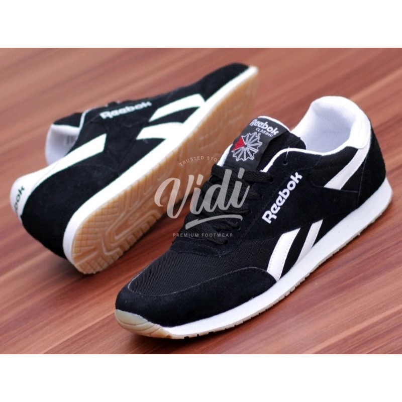 DISC 40% SEPATU RIBOOK CLASSIC GREY VINTAGE SNEAKERS IMPORT KASUAL SHOES ULTRASS LONDON PRIDE