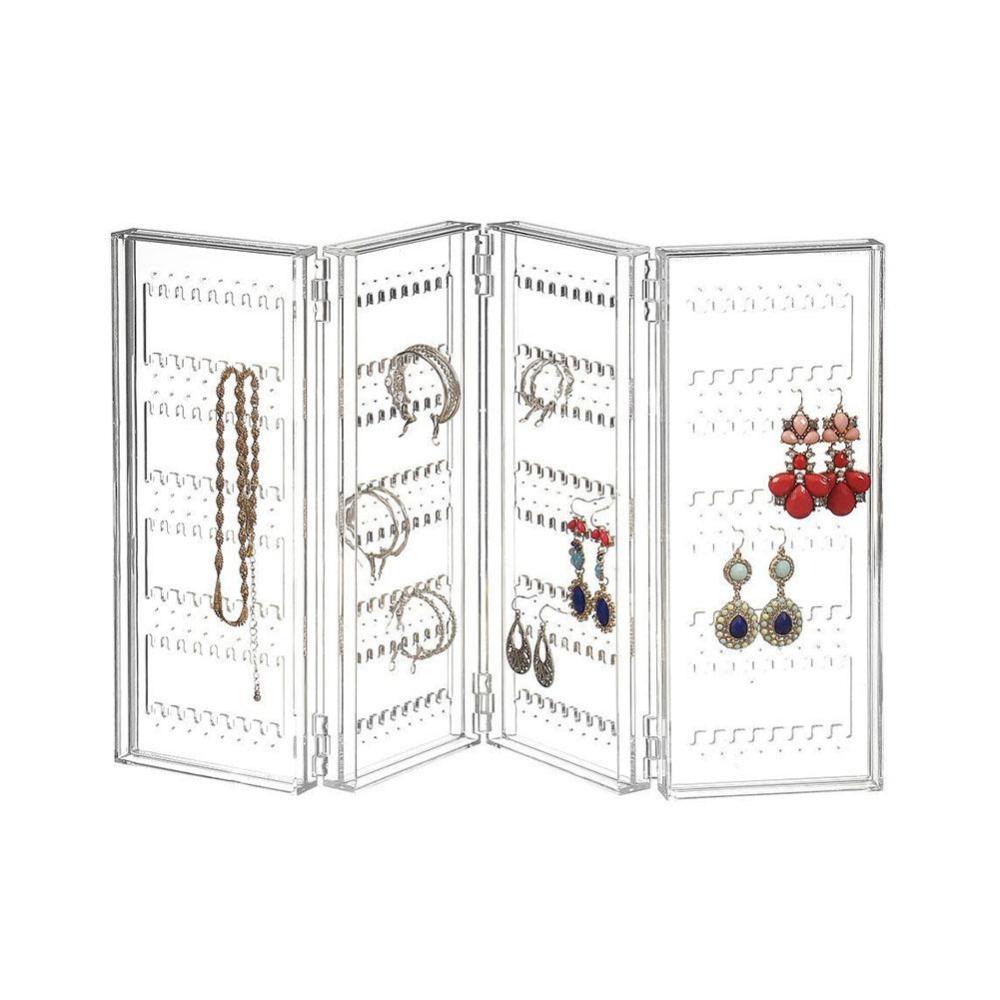 Timekey Rak Display Organizer Perhiasan Anting Tusukkalung Bahan Akrilik Bening P2Z2