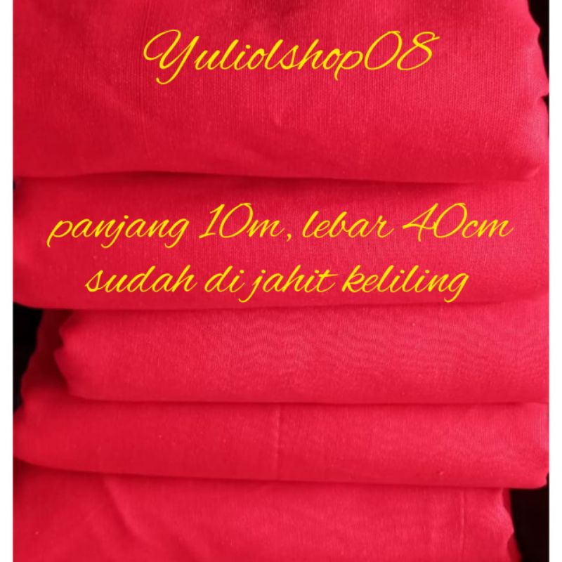 KAIN MERAH STAGEN KAIN  BEUBENGKUNG LILIT PASCA IBU MELAHIRKAN PANJANG 10METER LEBAR 40CM