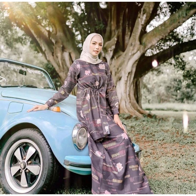 LOTUS DRESS - ROYAL BRUNETTE BY VANILLA HIJAB