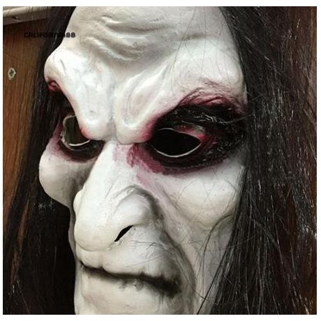 Topeng Hantu Rambut Panjang Warna Hitam-Topeng-Hantu
