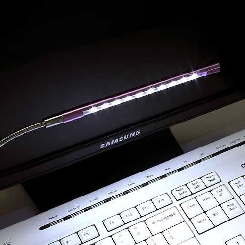 Lampu Belajar LED USB Metal Flexible 10 LED -DL64