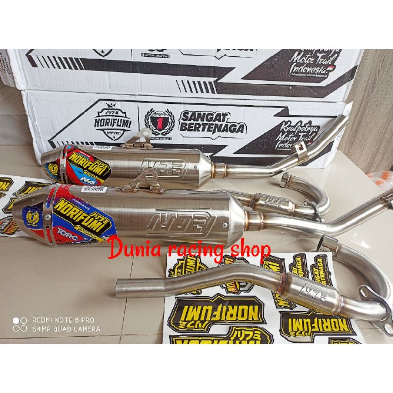 Knalpot Norifumi TORC Norifumi N4 Stenlis KLX 150 CRF 150 DTracker 150 Fullset Full system' Stenlis Original Norifumi