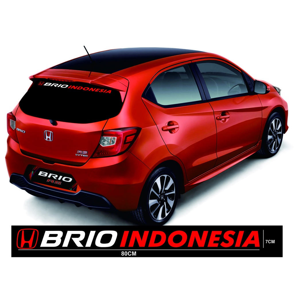 stiker kaca mobil BRIO INDONESIA stiker mobil racing