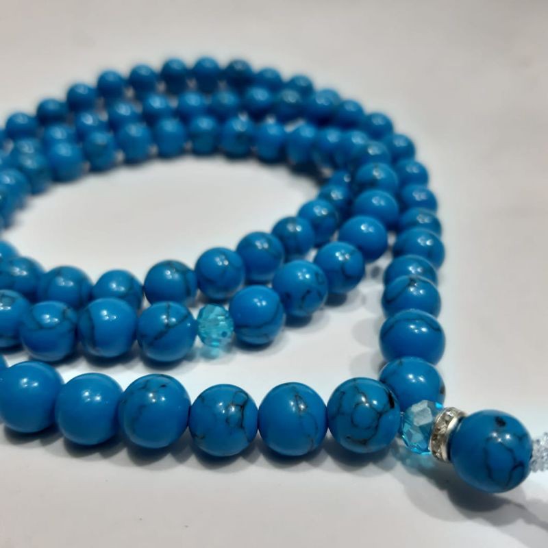 TASBIH BATU FITUS 99BUTIR 8MM NATURAL 100% Asli