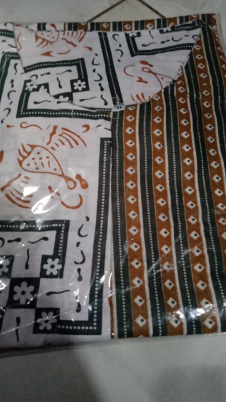 Tey-17 Batik Wanita Asj Sa Hrb026 Kenongo Kemeja Tosca Pendek