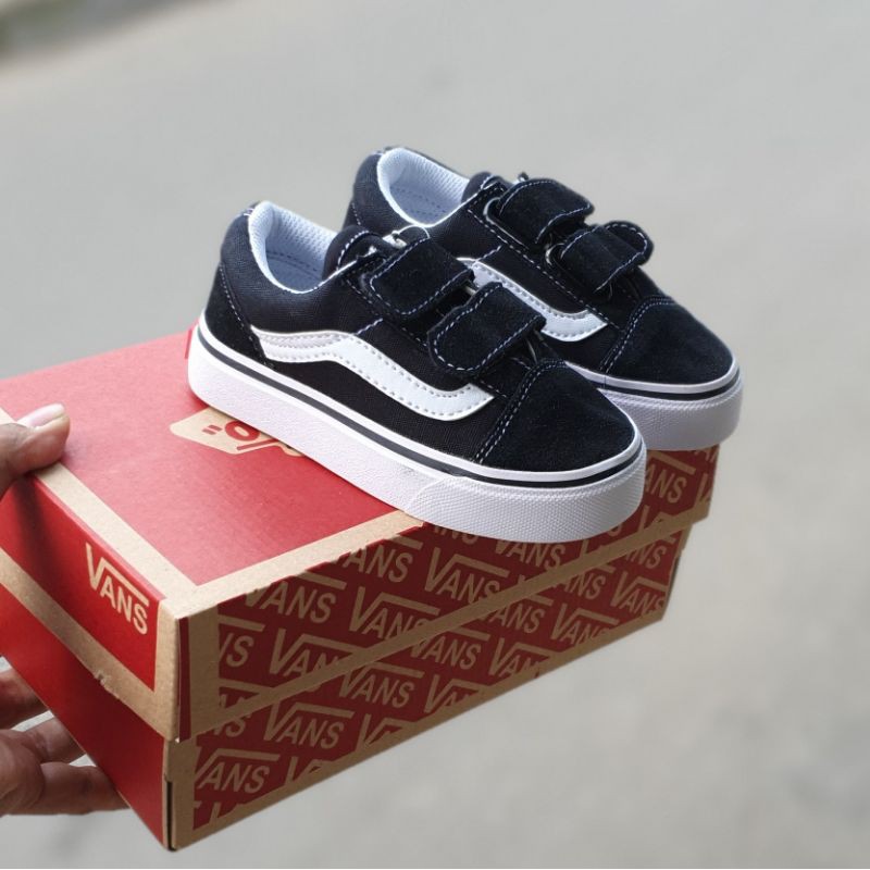 Sepatu anak oldskool black gum 21 - 35 Premium