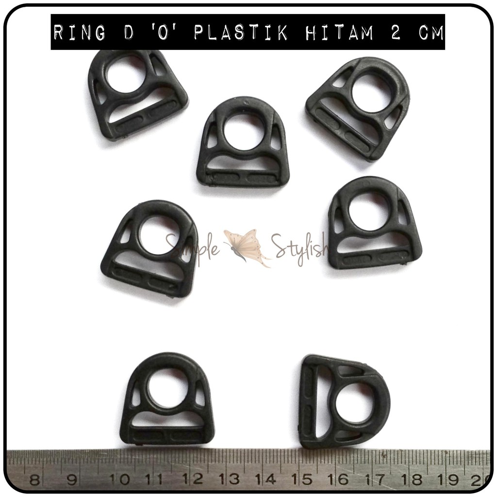 Ring D 20 mm Plastik hitam