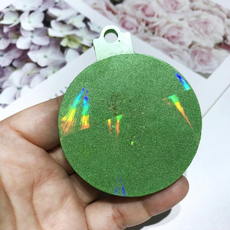 Siy Cetakan Resin Bentuk Bulat Bahan Silikon Holografik Tema Natal Untuk Dekorasi Rumah