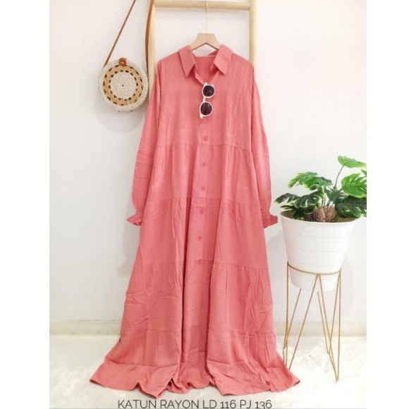 Gamis katun rayon ld 116 cm