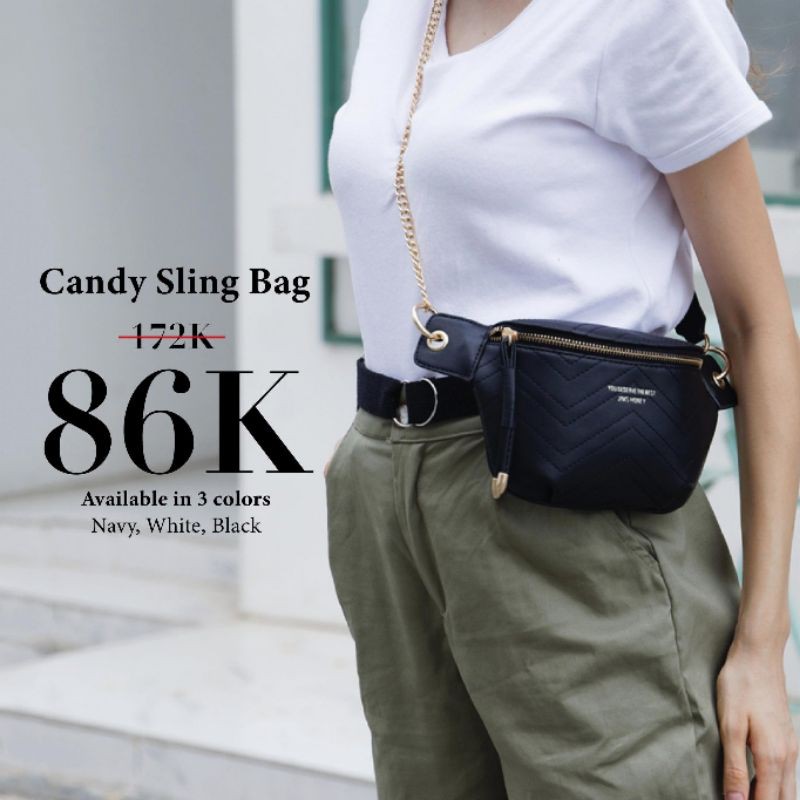 CANDY WAISTBAG JIMSHONEY TAS PINGGANG WANITA SIMPLE