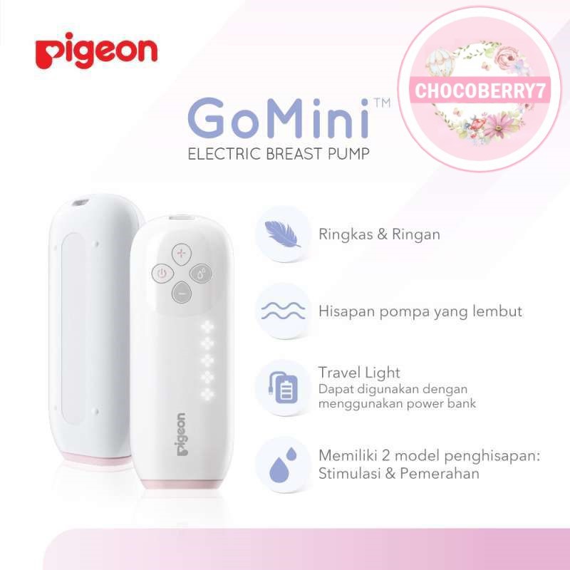 Pigeon Go Mini Single Electric Breast Pump Pompa Asi GoMini