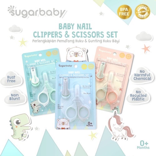 Sugarbaby 2in1 Baby Nail Clippers&amp;Scissors Set (pemotong&amp;gunting kuku)