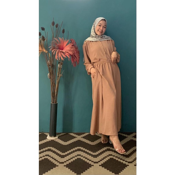 Haya Rok Set / One Set Premium Crinkle Airflow / One Set Terbaru