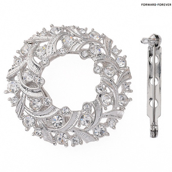 Shiny Rhinestone Crystal Brooch Pin Buckle Clip M40026